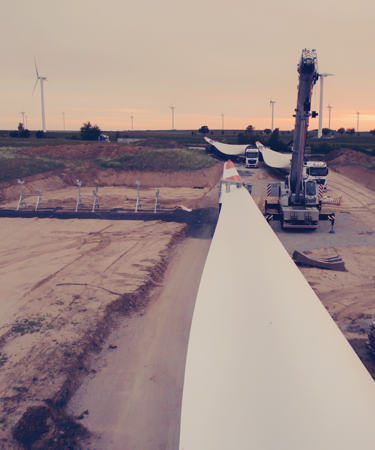 Repowering project in Leipzig, Sitten in Germany.